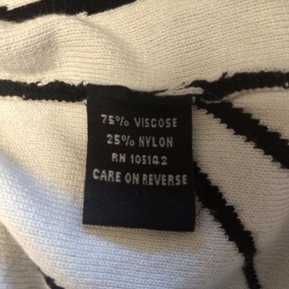 Vintage Y2K Venini Knit Top Abstract Black & White Bodycon - Picture 3 of 3